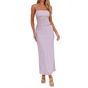 NEW ONE & ONLY mesh cut out maxi dress in lilac